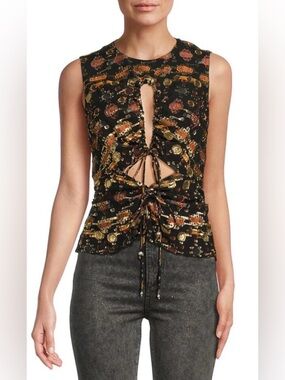 $1495 NWOT Altuzarra Women’s Nome Cutout Silk Blend Top 38